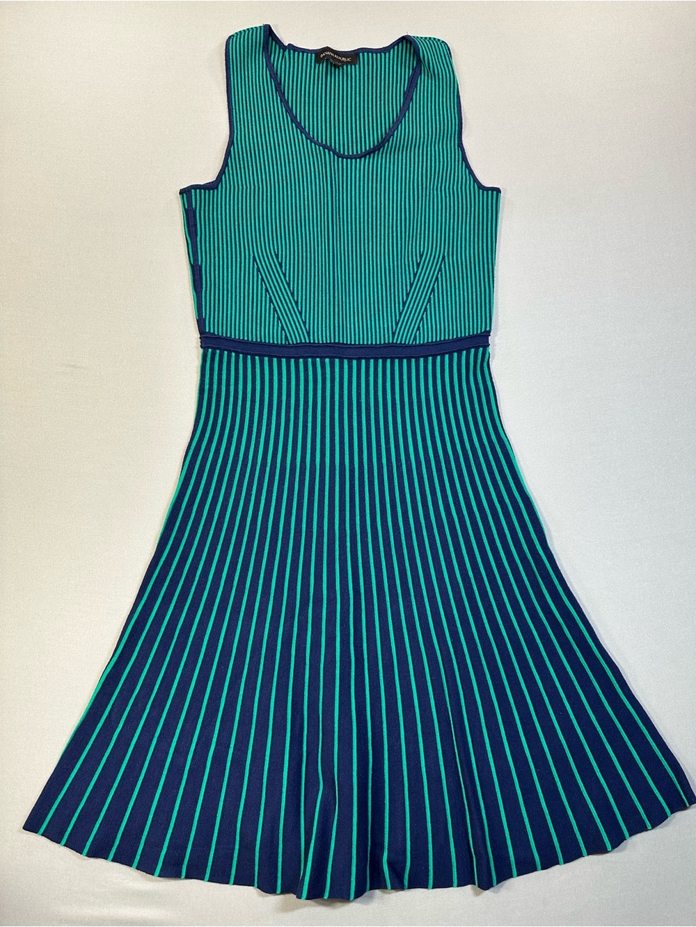 Banana Republic Fit & Flare Sleeveless Striped Sweater Dress - Womens Small